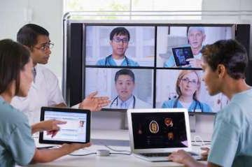 Doctors on video call